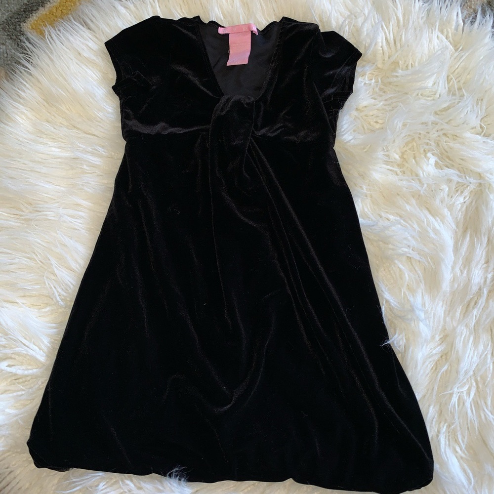 Velvet Black dress for girl